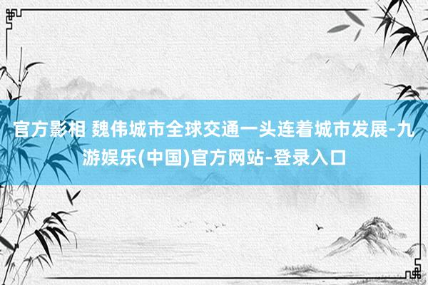 官方影相 魏伟城市全球交通一头连着城市发展-九游娱乐(中国)
