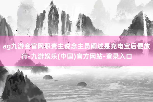 ag九游会官网职责主说念主员阐述是充电宝后便放行-九游娱乐(