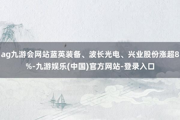 ag九游会网站蓝英装备、波长光电、兴业股份涨超8%-九游娱乐