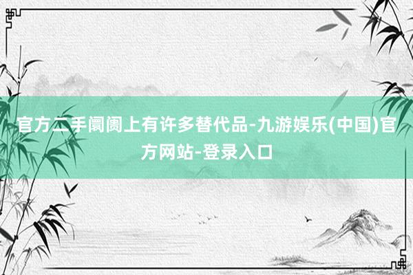 官方二手阛阓上有许多替代品-九游娱乐(中国)官方网站-登录入
