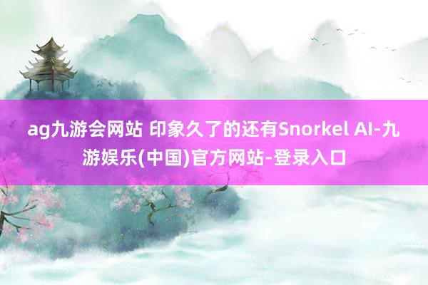 ag九游会网站 印象久了的还有Snorkel AI-九游娱乐