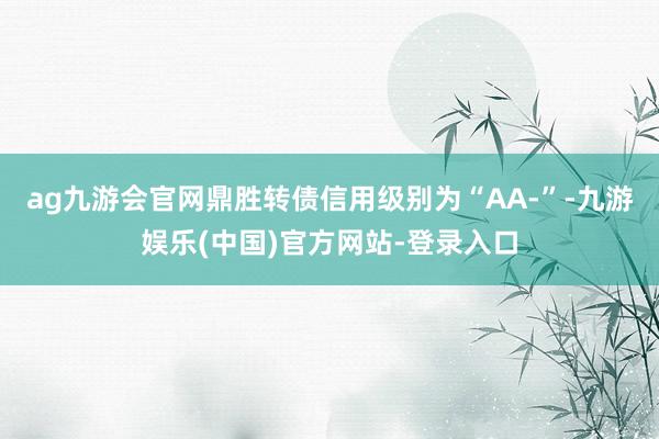 ag九游会官网鼎胜转债信用级别为“AA-”-九游娱乐(中国)官方网站-登录入口