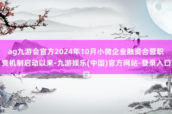ag九游会官方2024年10月小微企业融资合营职责机制启动以