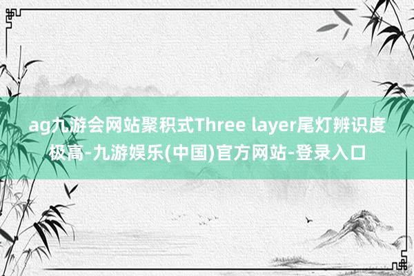 ag九游会网站聚积式Three layer尾灯辨识度极高-九游娱乐(中国)官方网站-登录入口